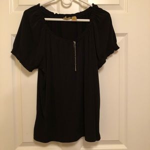 Valerie Stevens black blouse